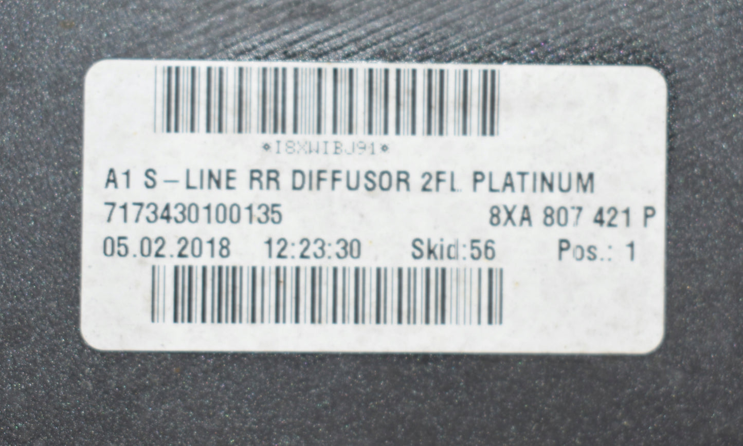 AUDI A1 LIFT 8XA S-LINE BUMPER DIFFUSER SPOILER