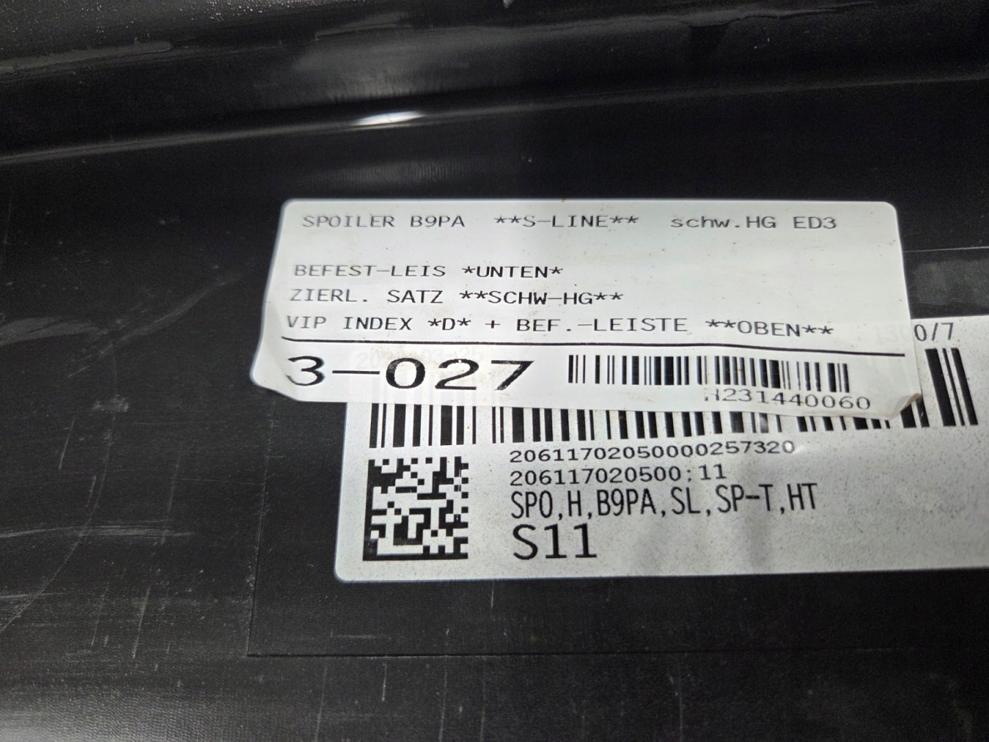 AUDI A4 B9 LIFT SEDAN S-LINE 20-24 REAR BUMPER