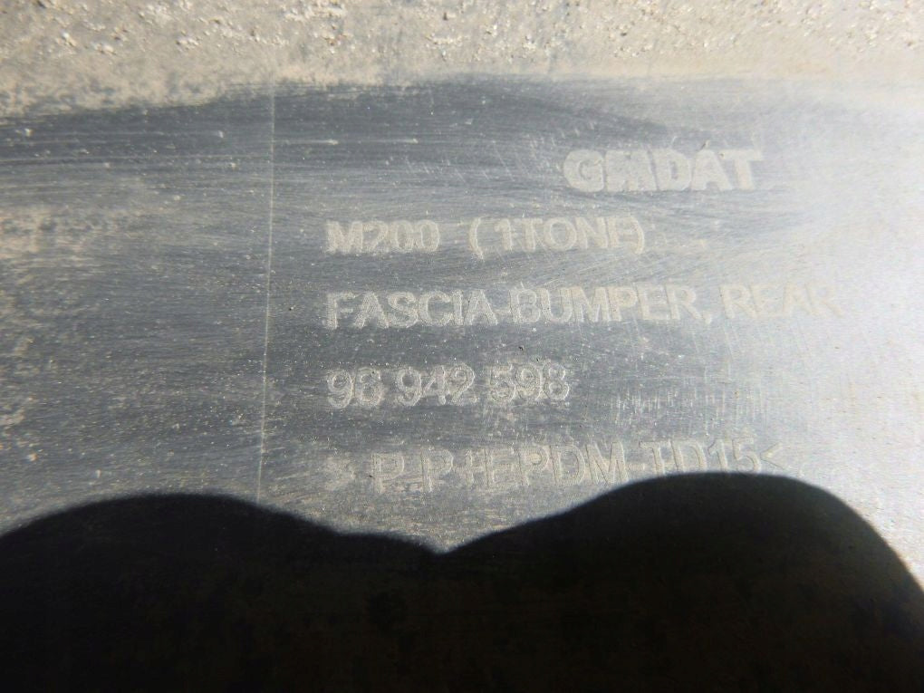 CHEVROLET SPARK II LIFT 08- Rear Bumper