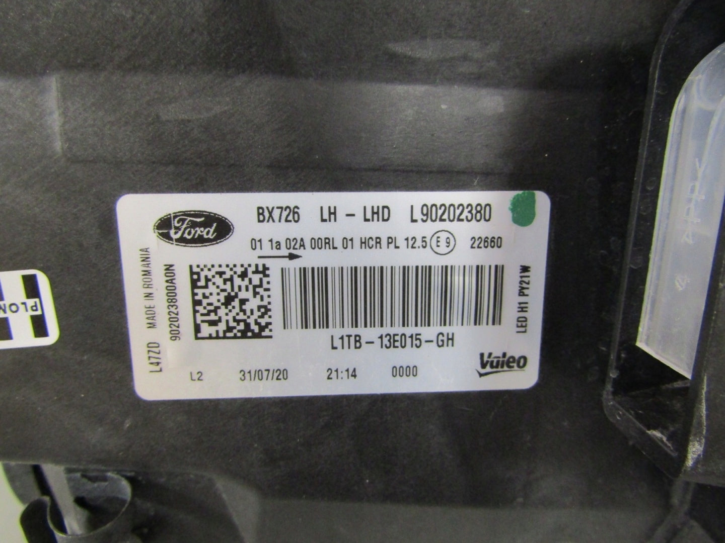 FRONT HEADLIGHT FORD PUMA MK2 LED 19-24 LH LEFT L1TB-13E015-GH