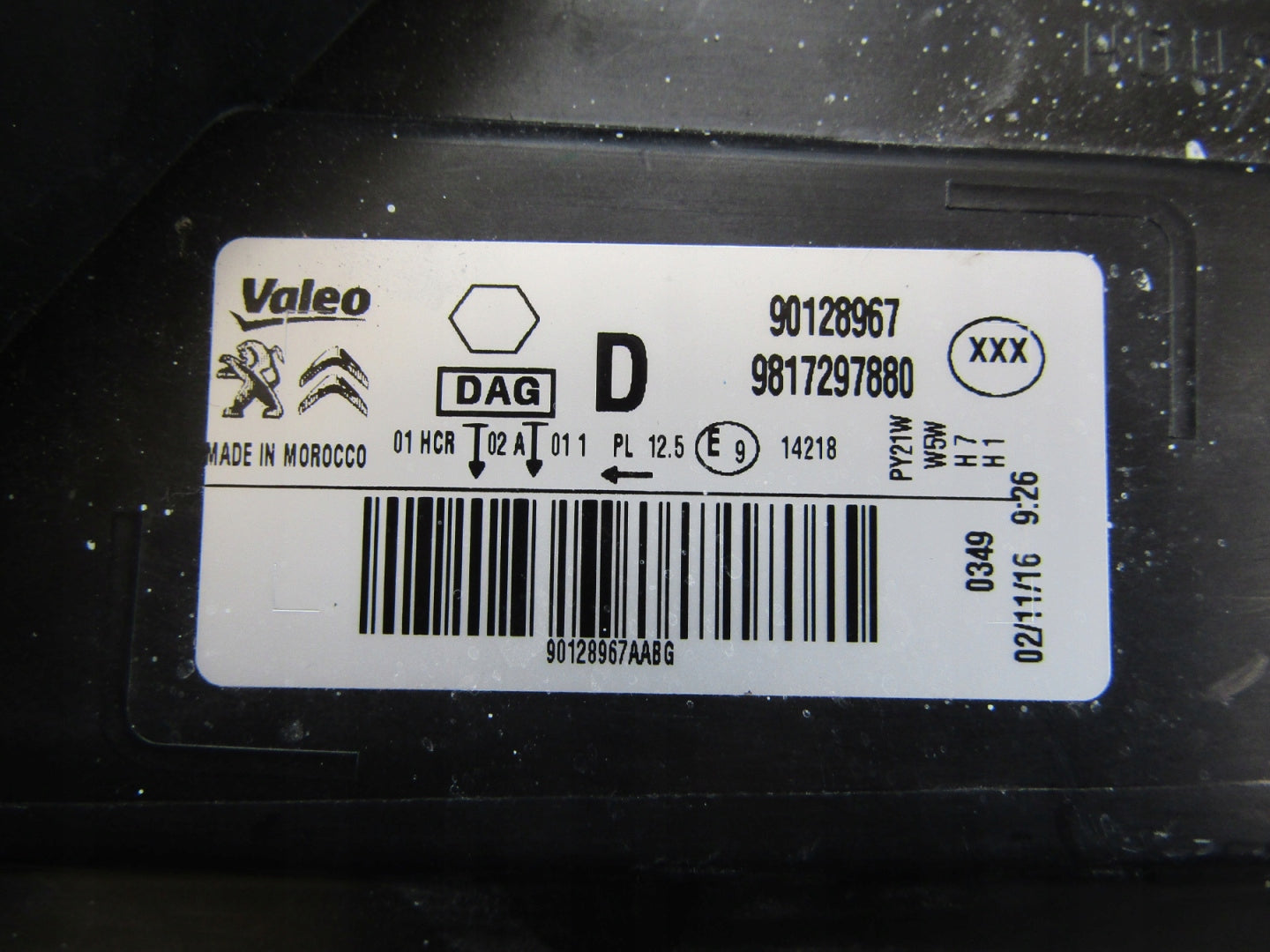 Front Lamp Citroen C-Elysee STANDARD 16- RH 9817297880