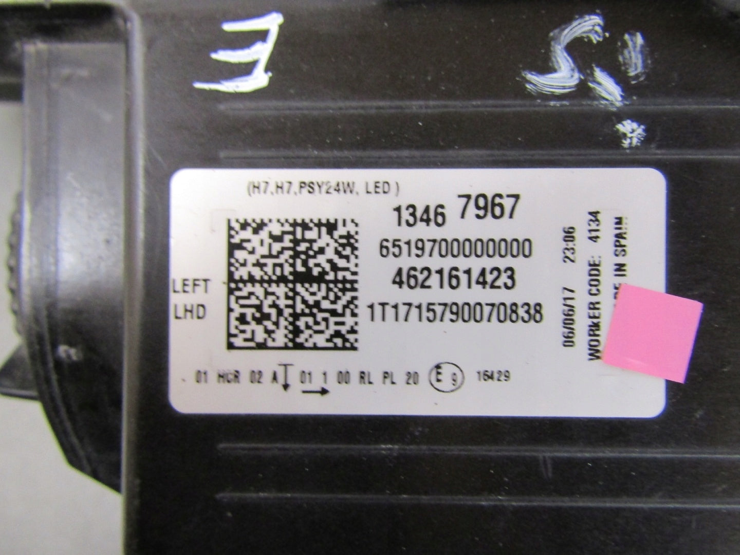 Opel Crossland X Headlight 17-20 LH LEFT 13467967