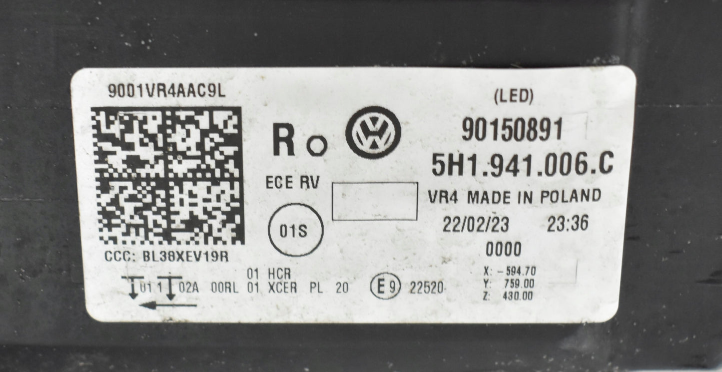 VW GOLF VIII 5H1 HEADLIGHT RIGHT FRONT EU LED