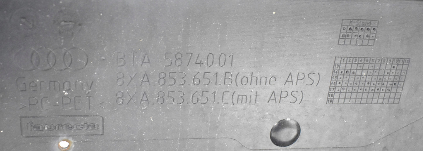 AUDI A1 8X LIFT FRONT BUMPER ORIGINAL STANDARD + BOTTOM