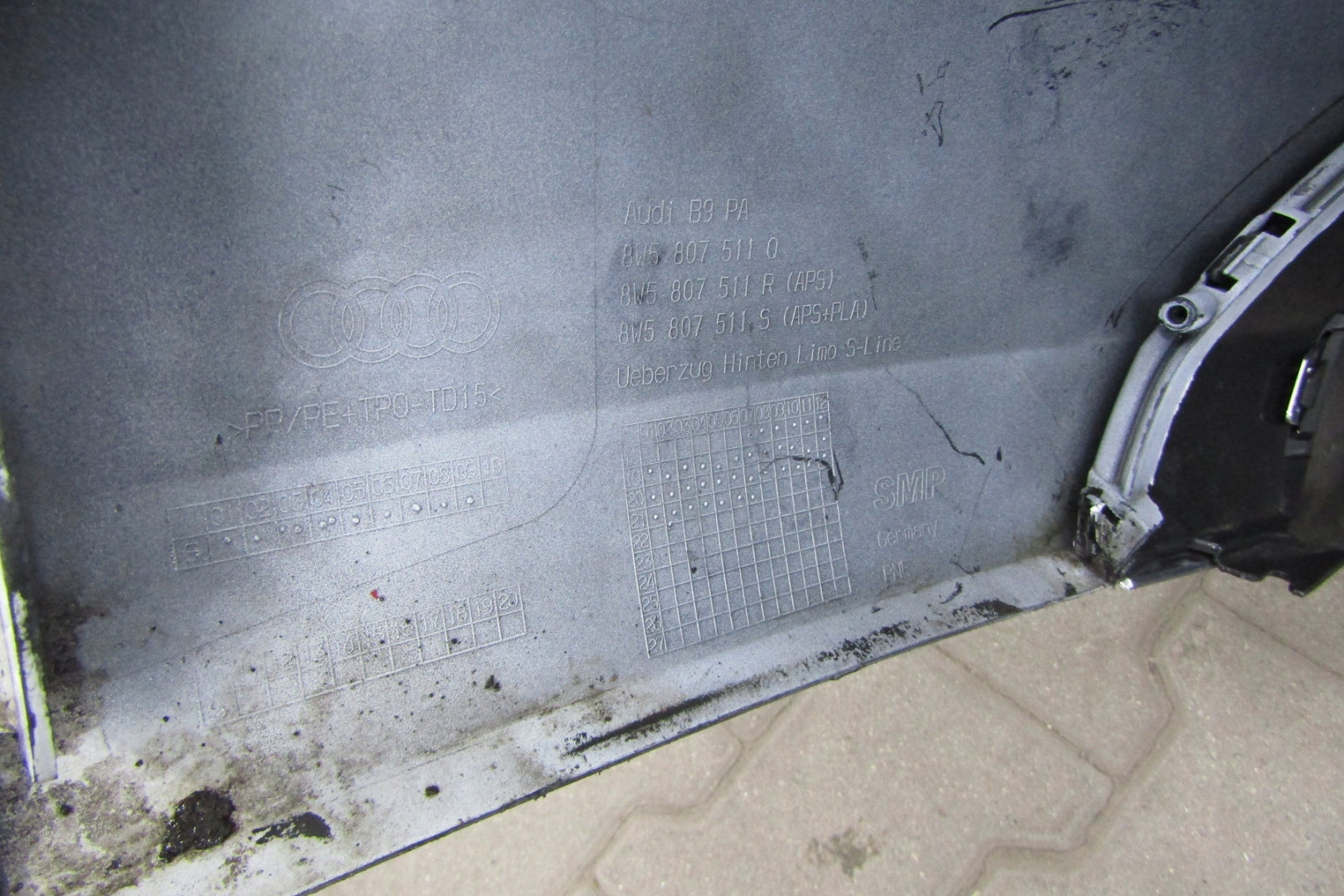 Rear bumper Audi A4 B9 8W5 S-Line SEDAN LIFT 19-