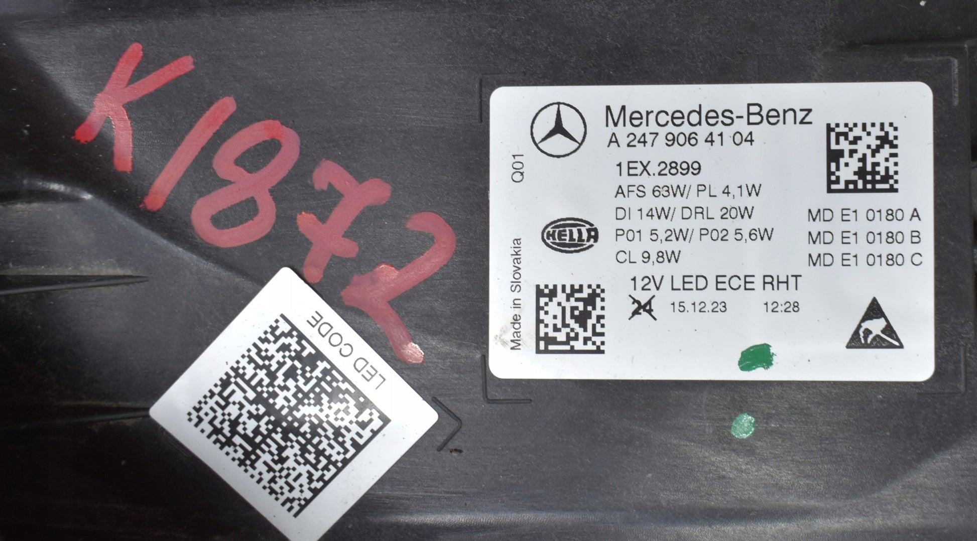 MERCEDES GLA II LIFT W247 LEFT FRONT MULTIBEAM HEADLIGHT ORG EU A2479064104