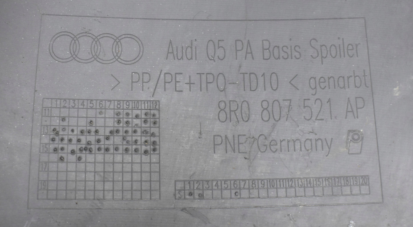 AUDI Q5 8R0 LIFT REAR BUMPER ORIGINAL STANDARD BASIC + BOTTOM