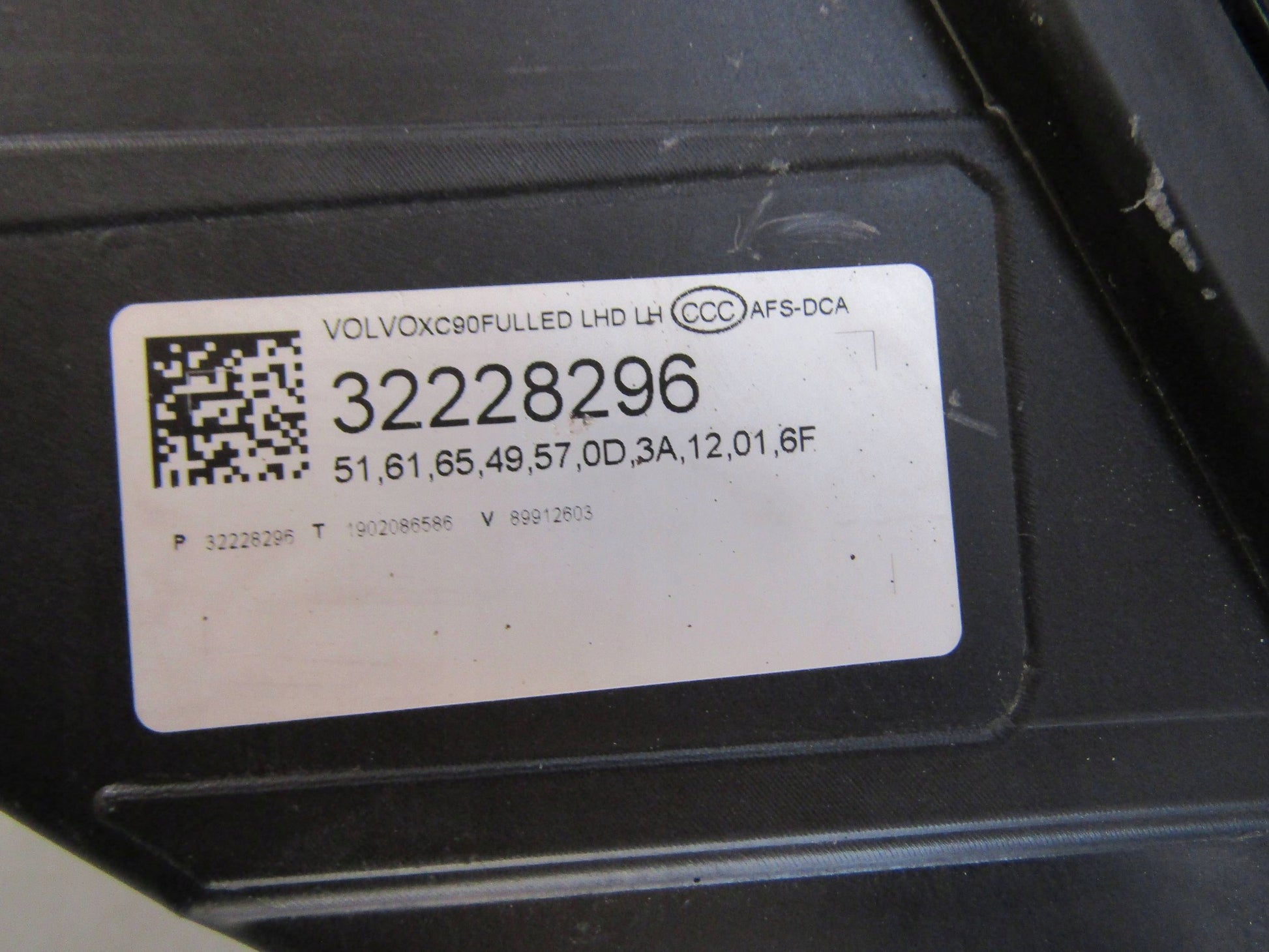 FRONT LAMP VOLVO XC90 FULL LED ACTIVE HIGH BEAM 14-24 LH LEFT 32228296