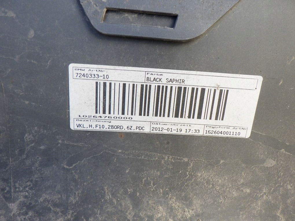 BMW 5 F10 SEDAN 09- Rear Bumper