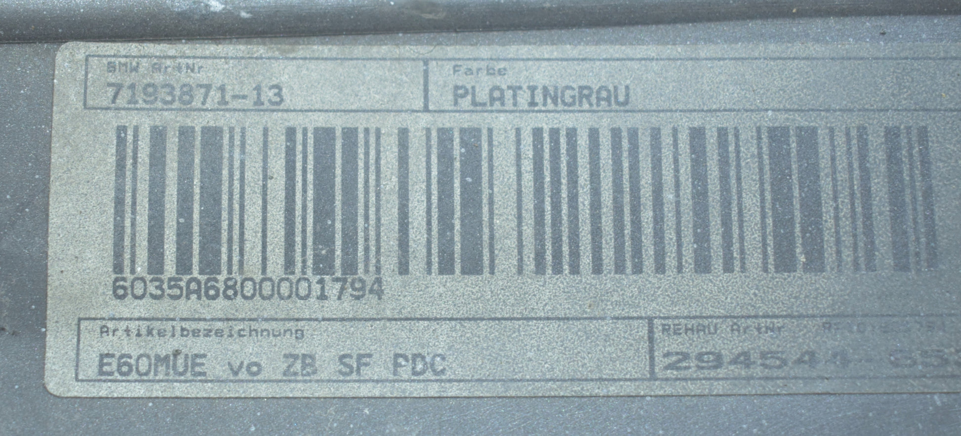 BMW E60 E61 FRONT BUMPER ORG