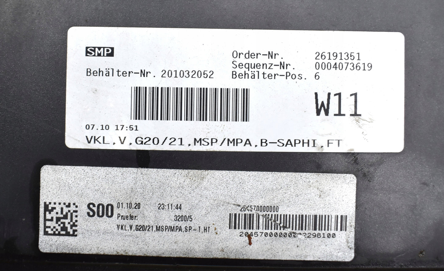 BMW G20 G21 M PACKAGE FRONT BUMPER ORG