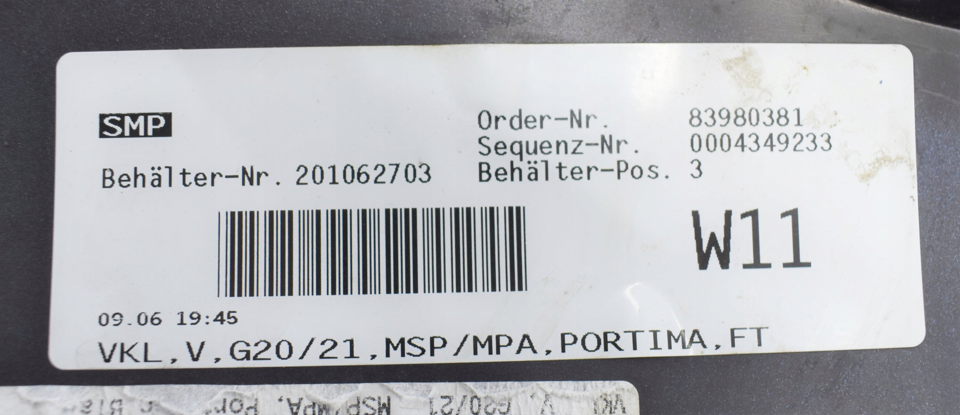 BMW G20 G21 M PACKAGE FRONT BUMPER ORG