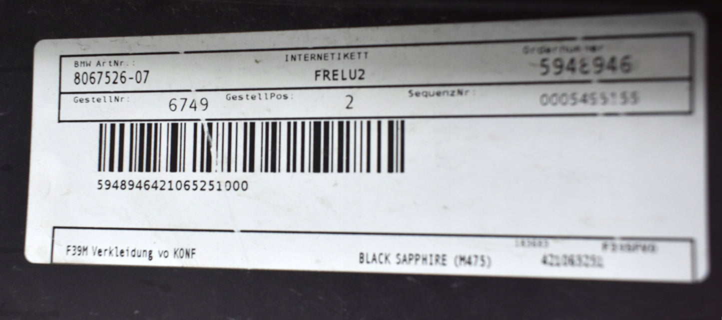 BMW X2 F39 M PACKAGE FRONT BUMPER ORG