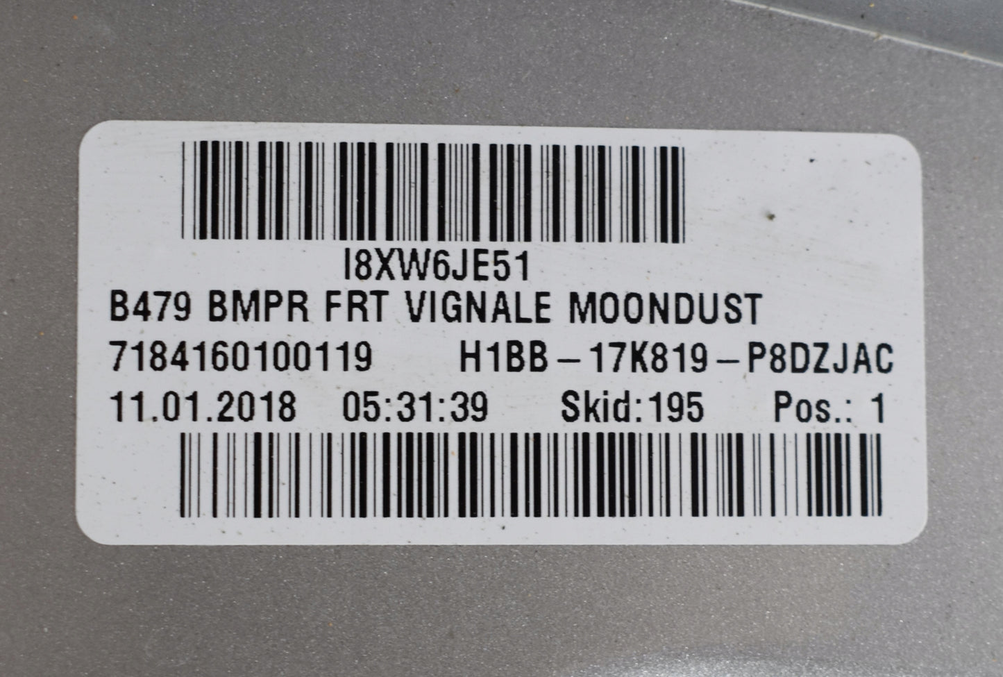 FIESTA MK8 VIGNALE FRONT BUMPER ORIGINAL NICE