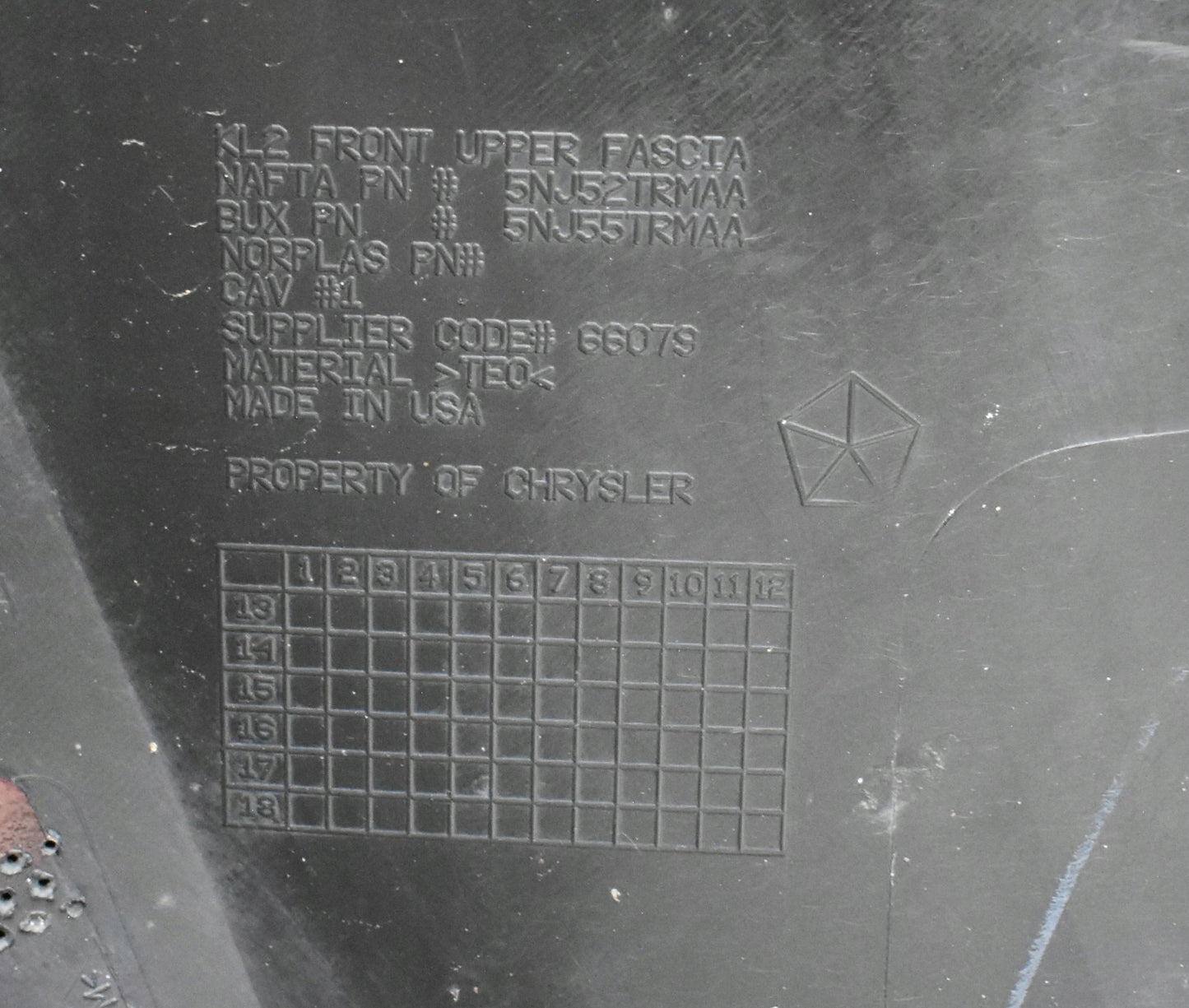 JEEP KL FRONT BUMPER ORG