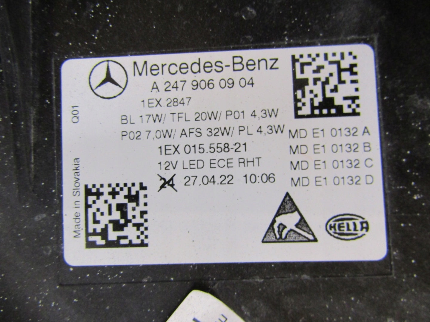 HEADLIGHT MERCEDES B CLASS W247 LED LIFT PERFORMANCE LH LEFT 22- A2479060