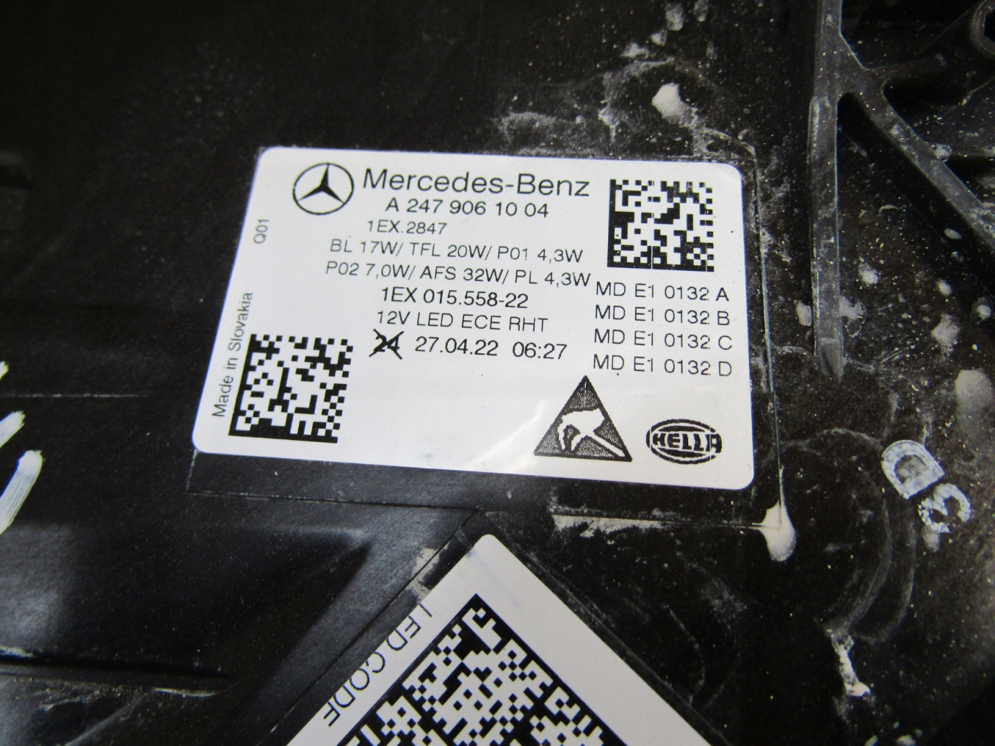 HEADLIGHT MERCEDES B CLASS W247 LED LIFT PERFORMANCE RH 22- A2479061004