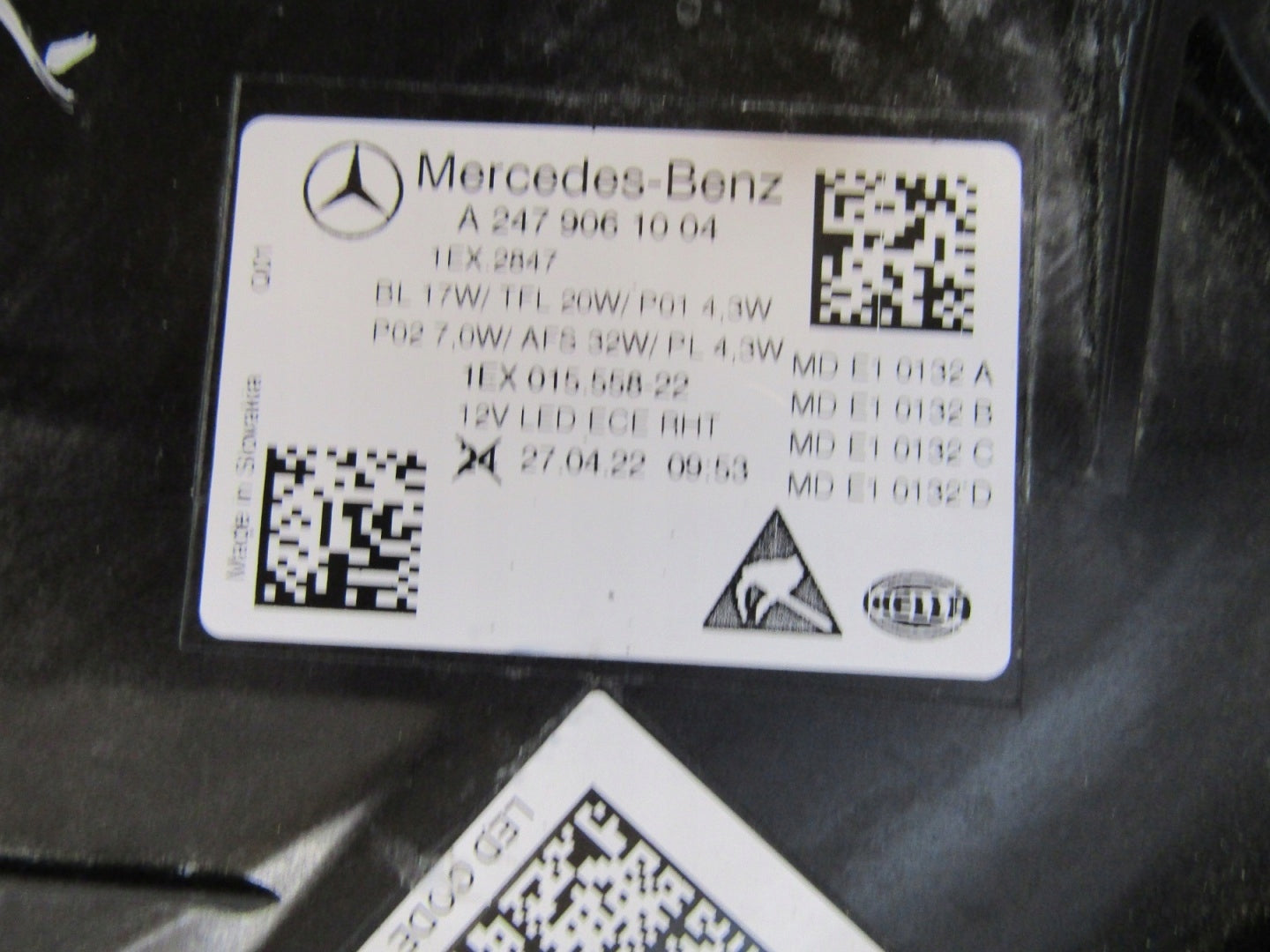 MERCEDES B CLASS W247 LIFT LED PERFORMANCE 22- RH RIGHT HEADLIGHT A247906