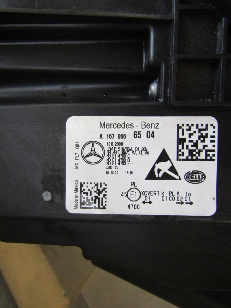 FRONT HEADLIGHT MERCEDES GLE W167 FULL LED MULTIBEAM 19-23 LH LEFT A1679066504