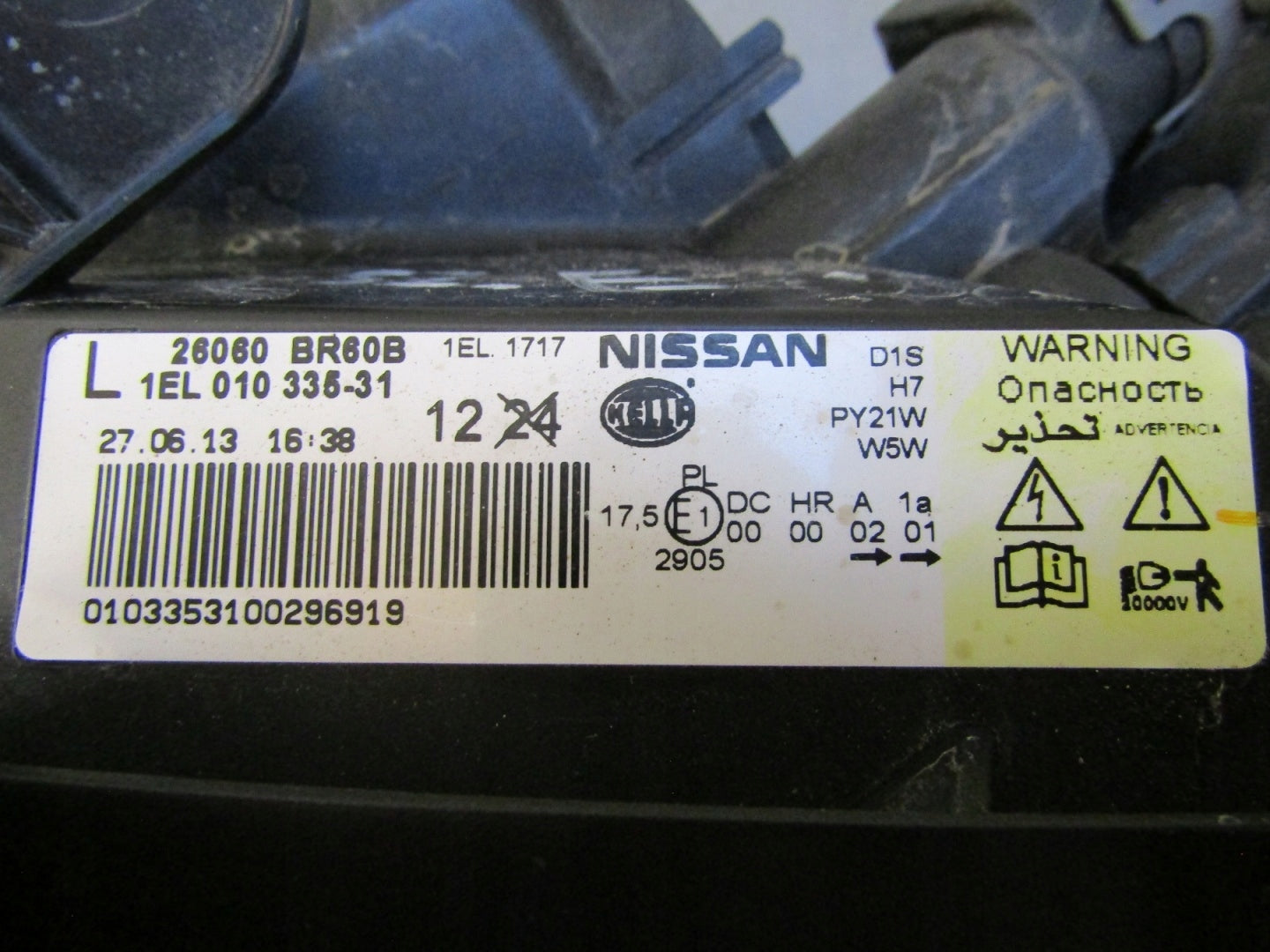 HEADLIGHT NISSAN QASHQAI I J10 LIFT XENON NON-SWIVEL 09-13 LH LEFT 26060