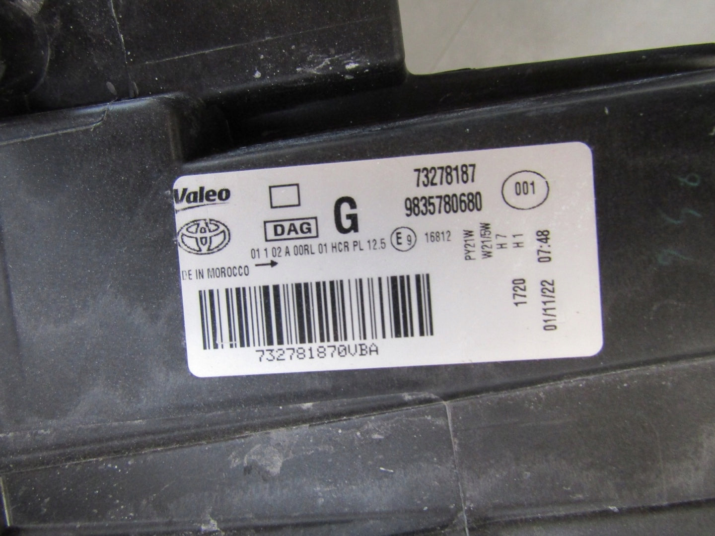 HEADLIGHT TOYOTA PROACE CITY STANDARD LH 19- 9835780680