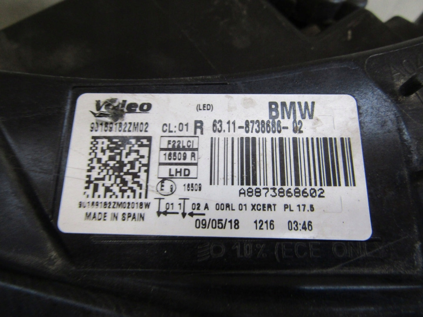 Front headlight BMW 2 F22 F23 F87 LIFT ADAPTIVE FULL LED 17-21 RH 6311 8738686