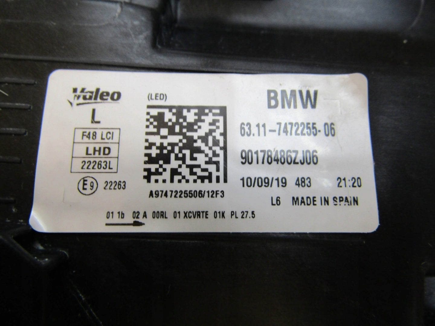 Front Lamp BMW X1 F48 LIFT LCI FULL LED 19-22 LH LEFT 7472255