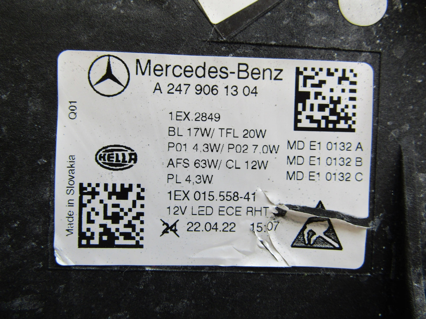 Front Lamp Mercedes B-Class 247 LIFT FULL LED MULTIBEAM 23- LH A2479061304