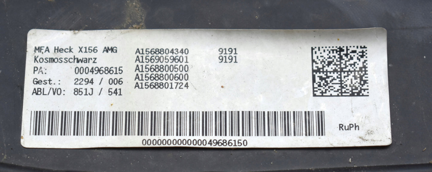 MERCEDES GLA W156 X156 AMG REAR BUMPER ORG + BOTTOM