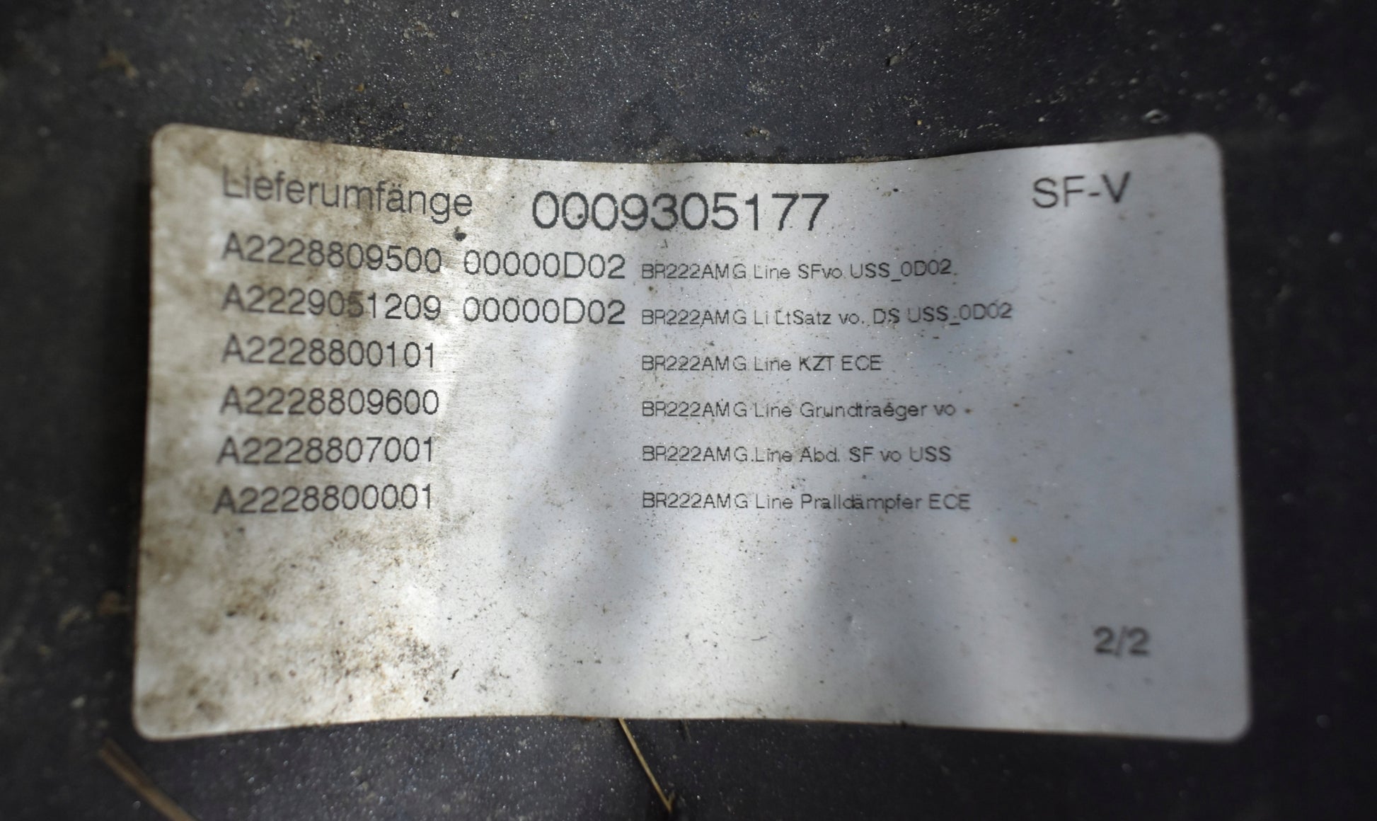 MERCEDES S-CLASS W222 LIFT AMG FRONT BUMPER ORG