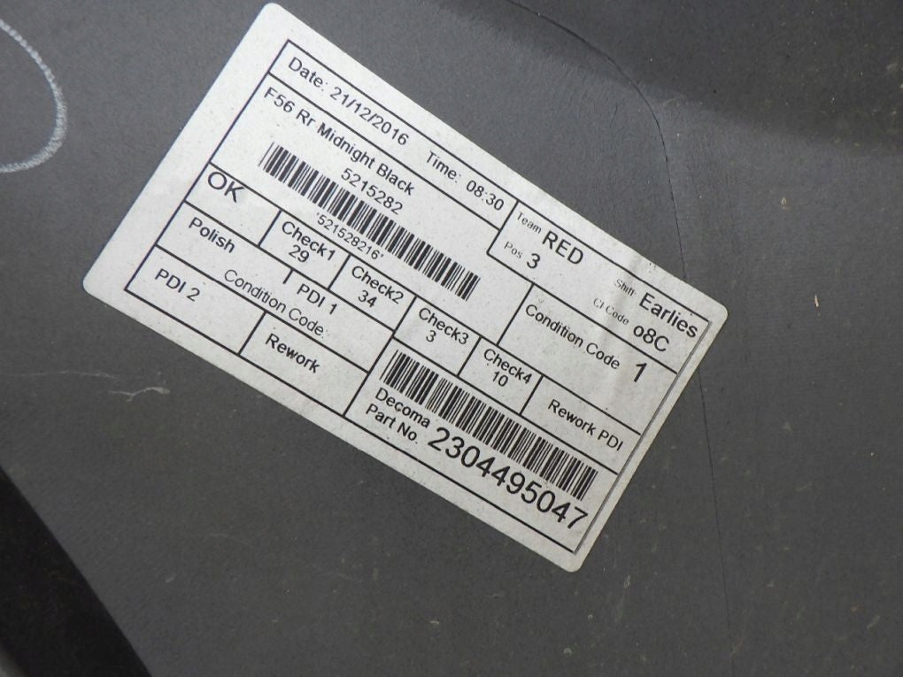 MINI COOPER ONE F56 14- Rear Bumper