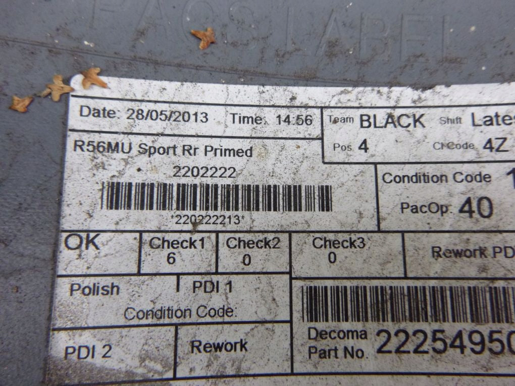 MINI COOPER S R56 R57 R58 LIFT Rear Bumper