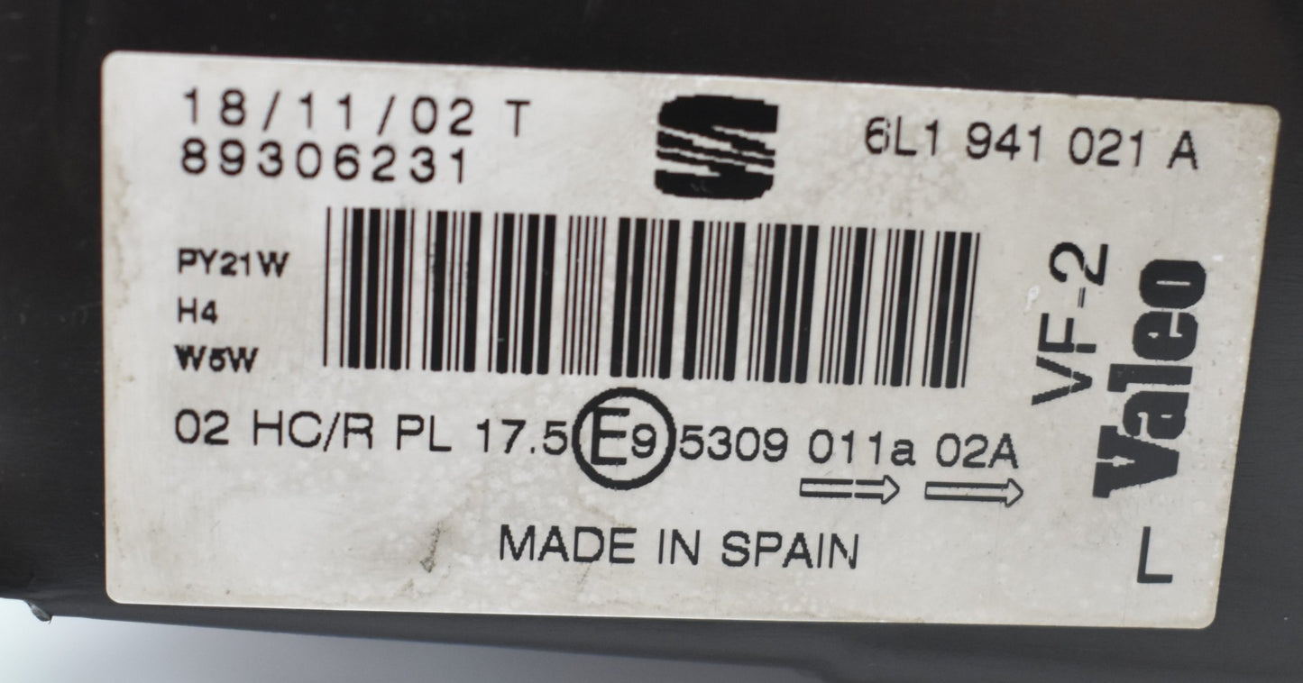 SEAT IBIZA III 6L0 HEADLIGHT LEFT FRONT EU