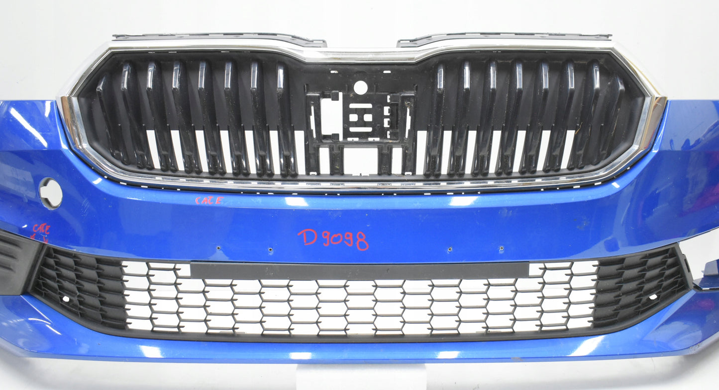 SKODA FABIA IV 6VA FRONT BUMPER ORIGINAL + GRILLES + GRILL