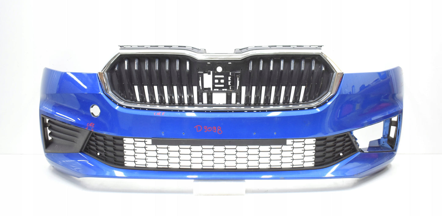 SKODA FABIA IV 6VA FRONT BUMPER ORIGINAL + GRILLES + GRILL