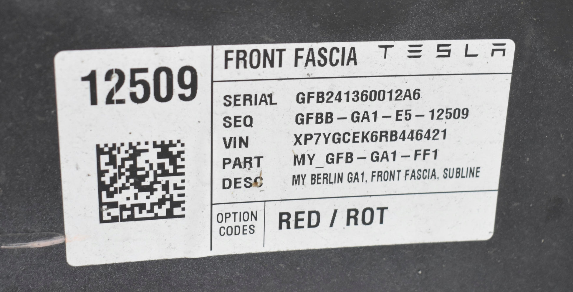 TESLA MODEL Y FRONT BUMPER ORG