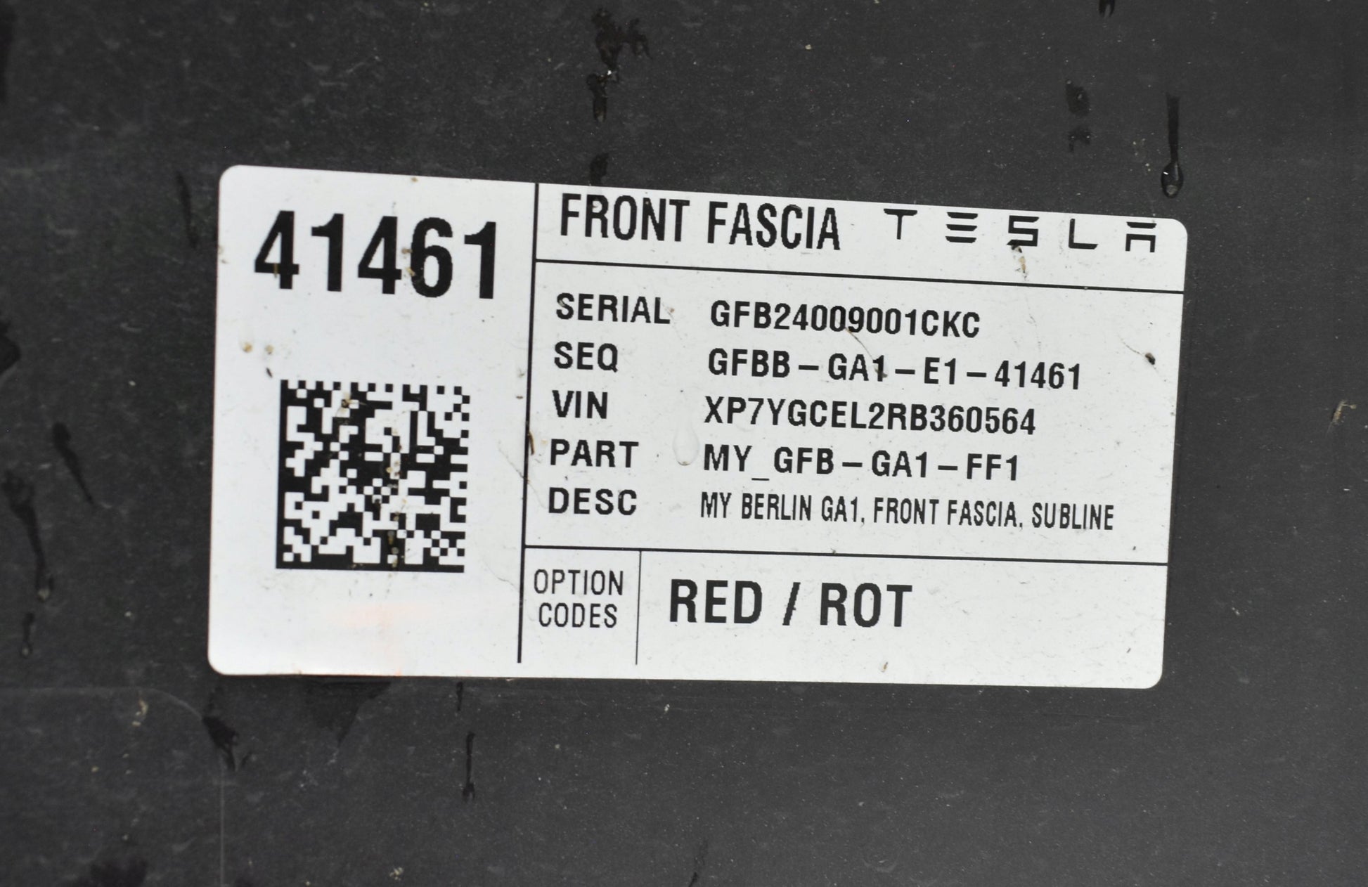 TESLA MODEL Y FRONT BUMPER ORG