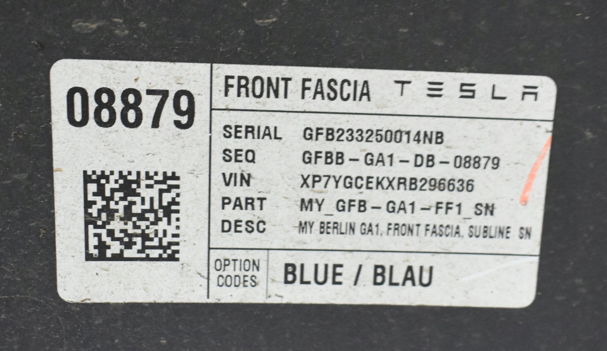 TESLA MODEL Y FRONT BUMPER ORG