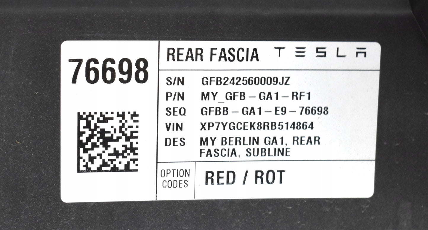 TESLA MODEL Y REAR BUMPER ORG + BOTTOM