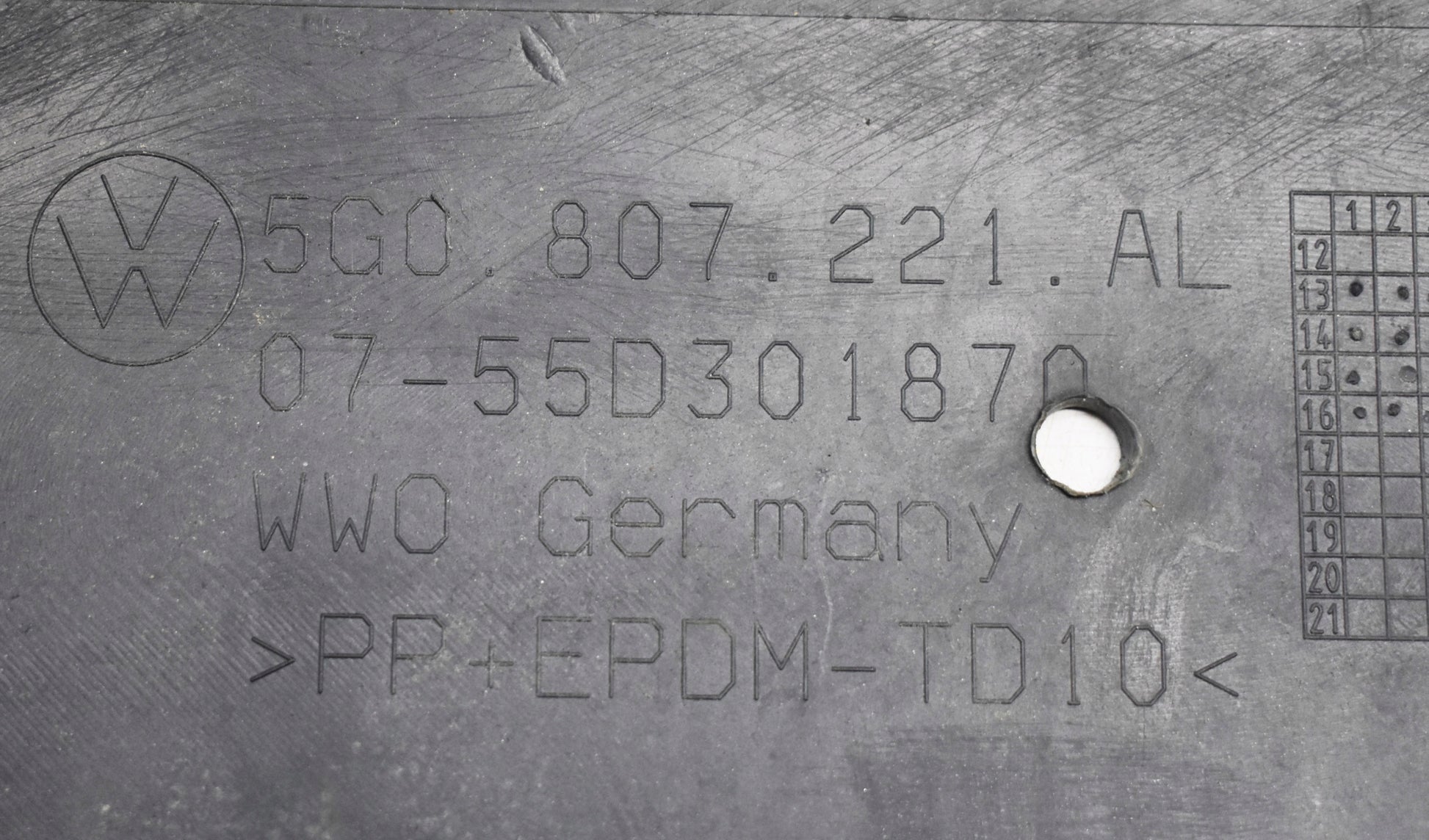 VW GOLF VII 5G0 R LINE Front Bumper ORG