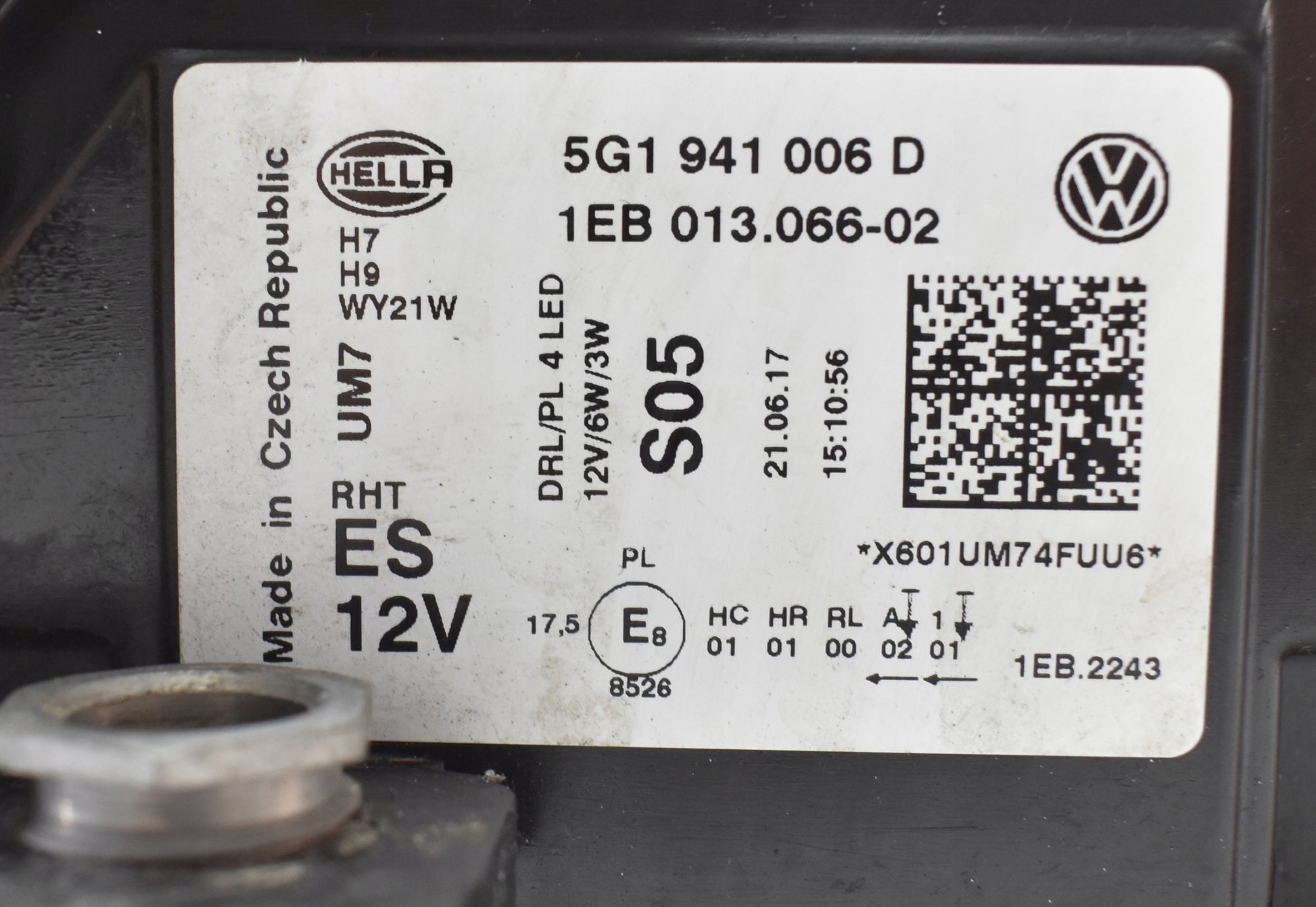 VW GOLF VII LIFT 5G1 HEADLIGHT RIGHT FRONT EU LED ORG