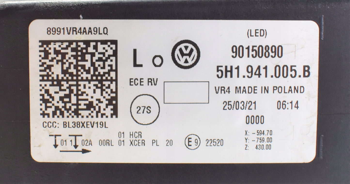 VW GOLF VIII 5H1 HEADLIGHT LEFT FRONT EU LED