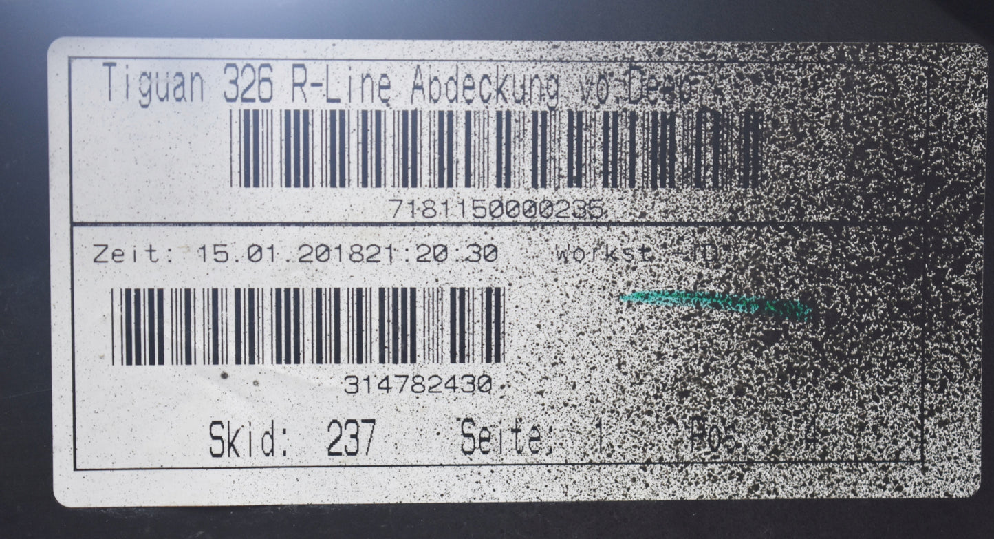 VW TIGUAN II 5NA R LINE FRONT BUMPER ORG