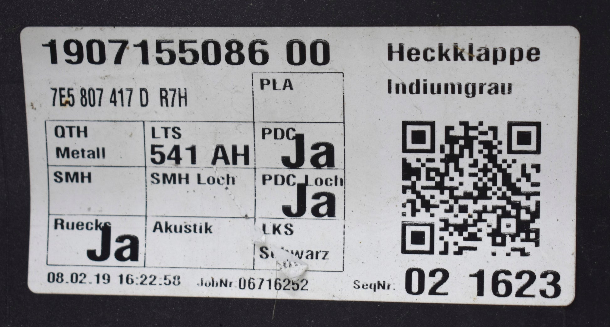 VW TRANSPORTER T6 7E5 REAR BUMPER ORIGINAL PAINT