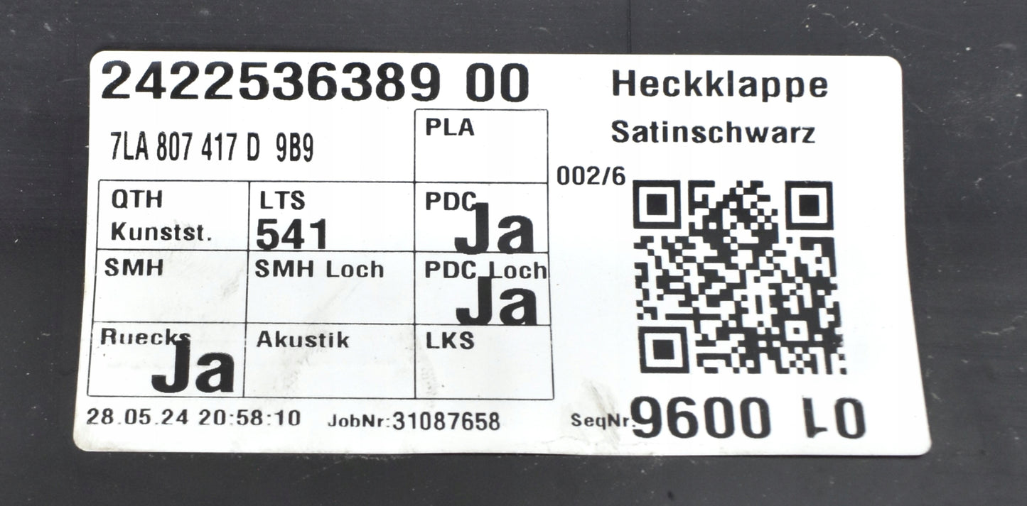 VW TRANSPORTER T6 7LA MULTIVAN CARAVELLE REAR BUMPER ORG