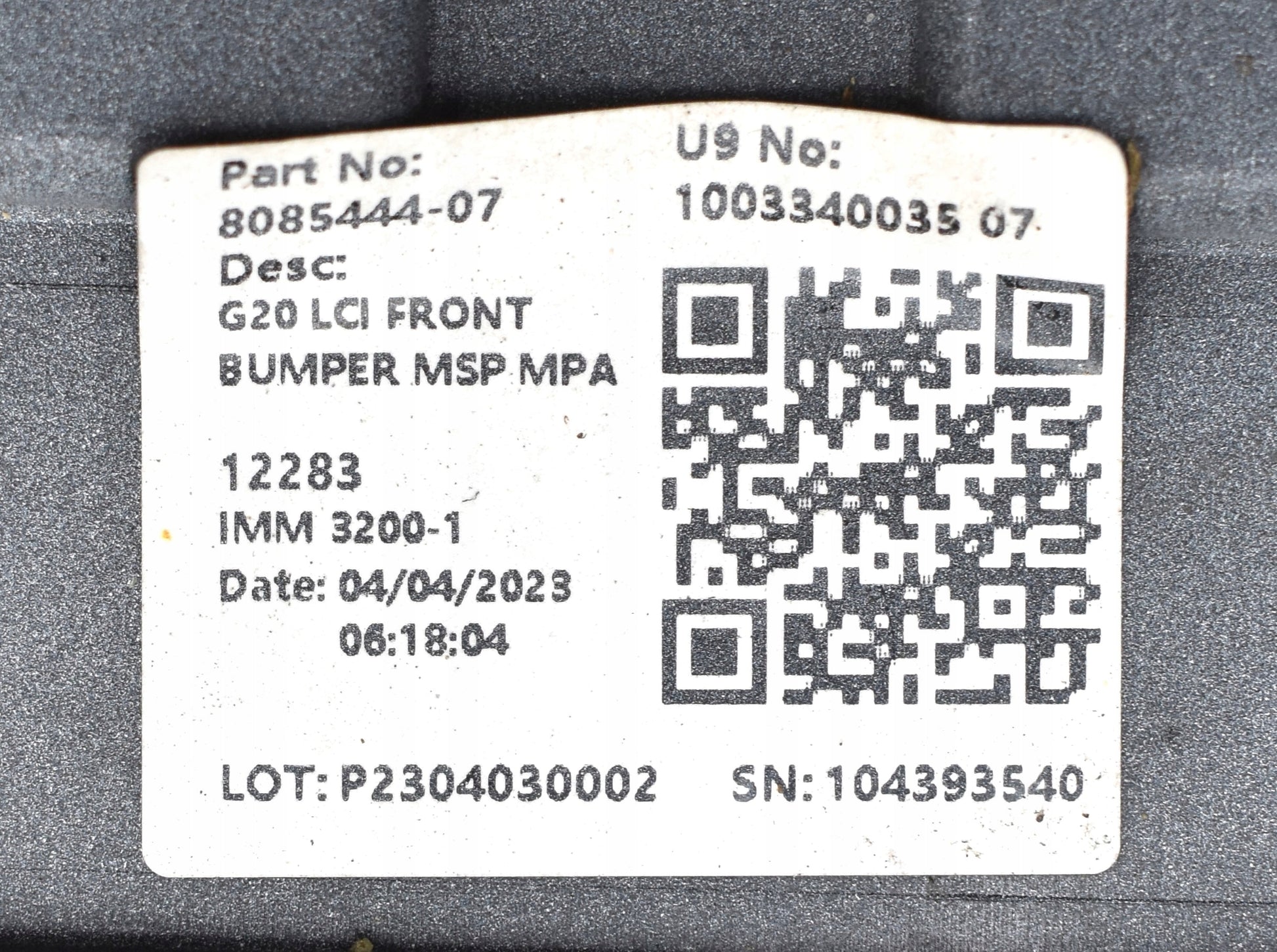 BMW G20 G21 LIFT LCI M PACKAGE FRONT BUMPER ORG