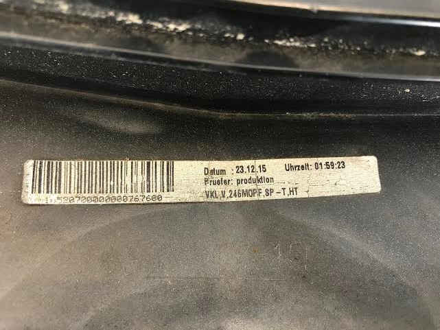 Mercedes B-Class W246 2015- Front Bumper Genuine Used OEM: A2468804640